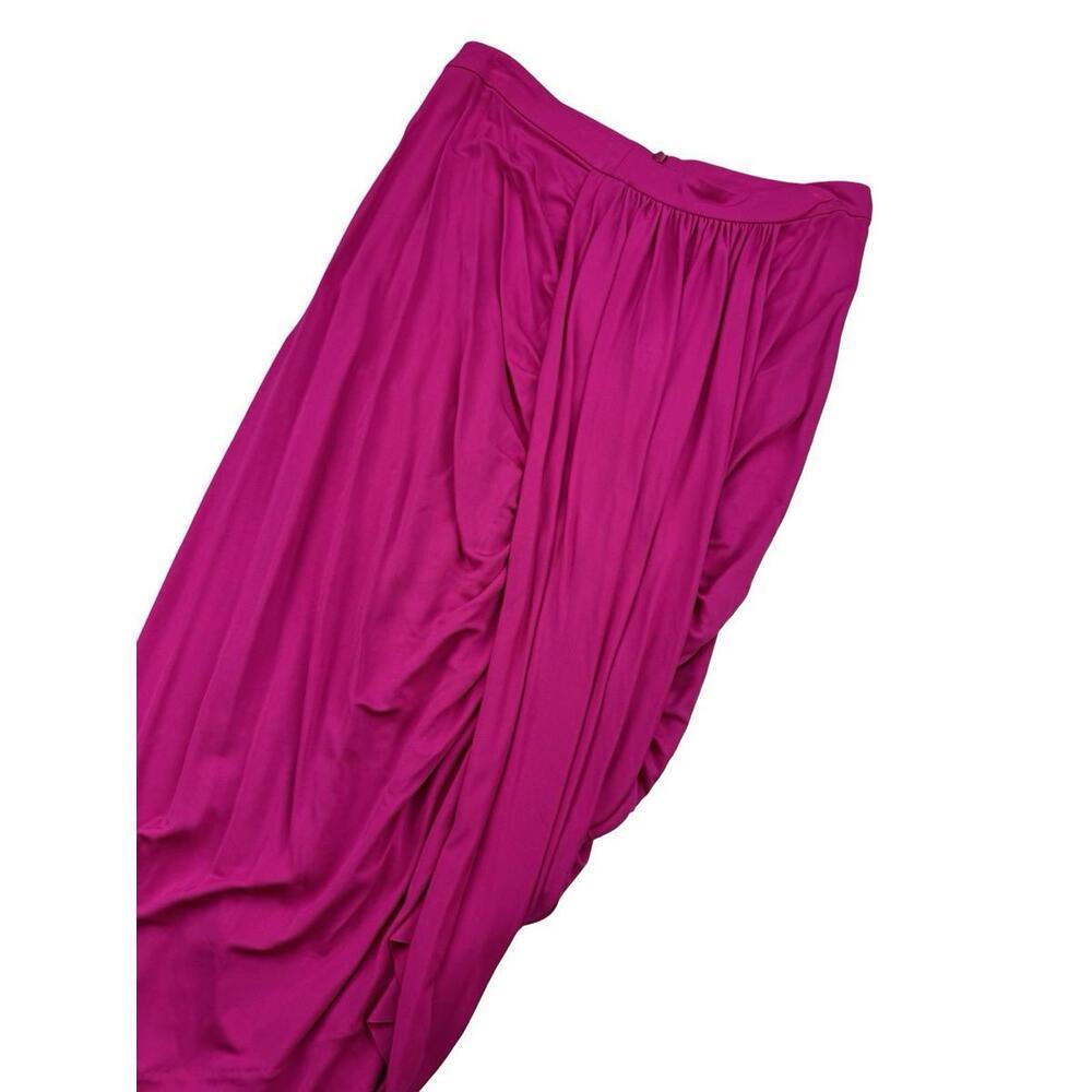 Dries Van Noten Mid Length Draped Skirt Fuchsia Pink Size FR 38 | US 6 - Picture 3 of 7